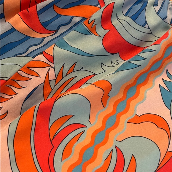 SHEIN Blue and Orange Bermuda Shorts - Picture 7 of 8